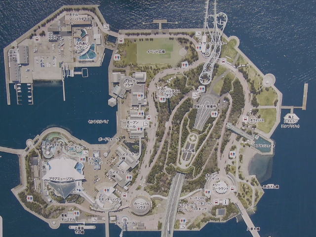 八景島全体の案内図