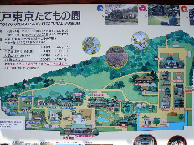 江戸東京たてもの園の案内図