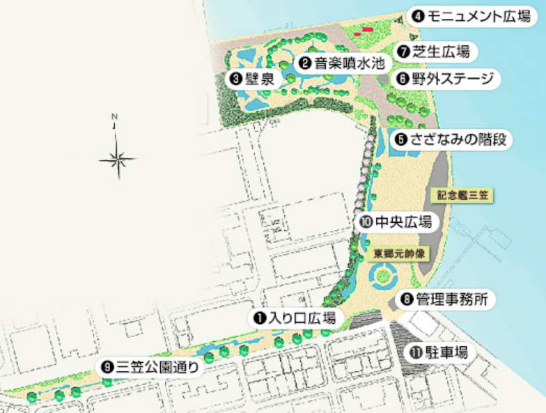 三笠公園の案内図